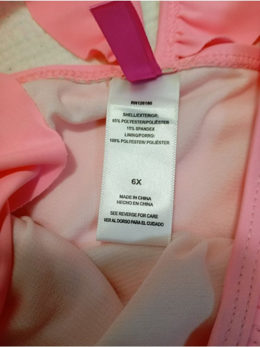 Betsey Johnson Girls Unicorn Ruffle One-Piece Swimsuit Pink Size 6X - Picture 2 of 6